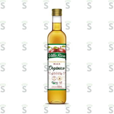  Vinagre de Fruta Villa Rica Maçã Orgânico Garrafa 500ml