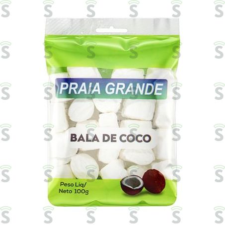  Bala Coco da Colônia Praia Grande Pacote 100g