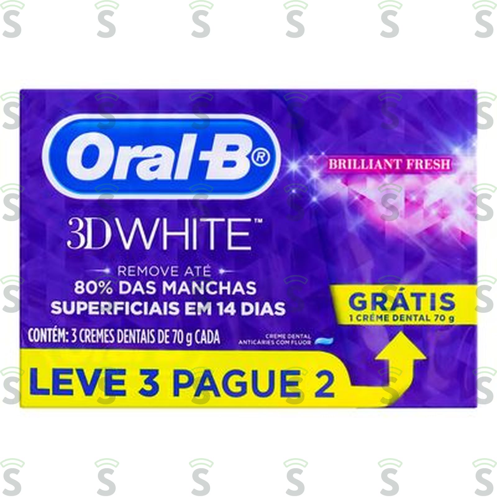 Creme Dental Oral-b 3d White 70g Oferta Embalagem 3un