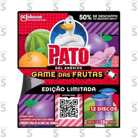  Pato Gel Adesivo Game Das Frut Refil C/2