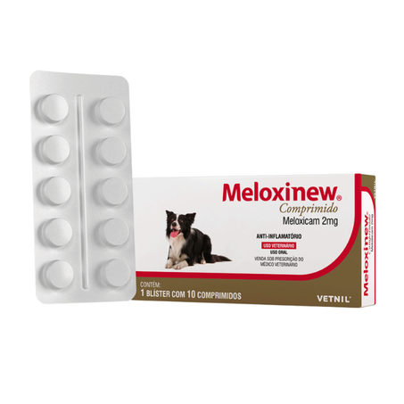 Anti-inflamatório Meloxinew 2mg Vetnil 10 Comprimidos
