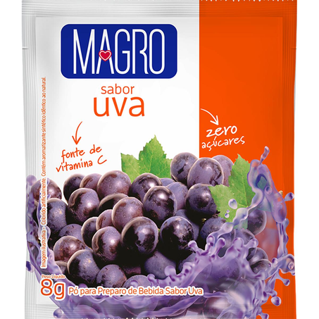 Refresco em Pó Magro 8g - Zero Açúcar - Uva