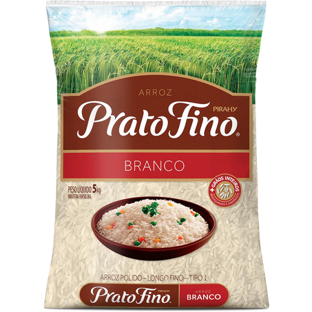 Arroz Prato Fino 5kg - Branco