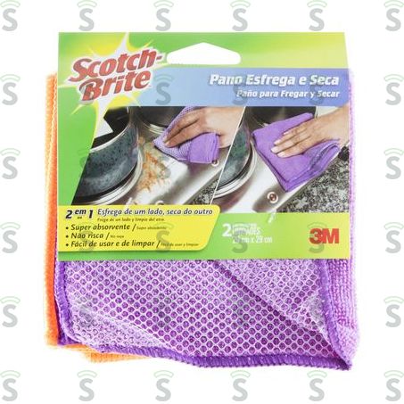  Pano Scotch Brite Esfrega Seca 2un