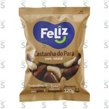  Castanha Do Pará Feliz Sem Casca Embalagem 120g