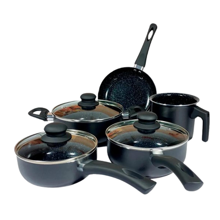 Conjunto de Panela Em Casa Tem 5 Peças - Fascino - Preta - Ref. 16380