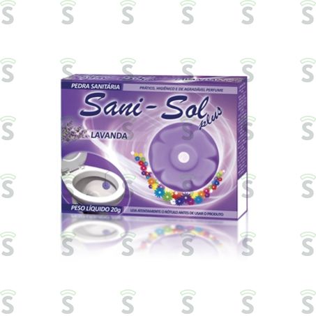  Pedra Sanitária Sani-sol Plus Lavanda Embalagem 20g