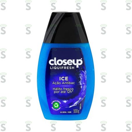  Gel Dental Flúor Closeup Ice Antibacteriano Liquifesh Frasco 100gr