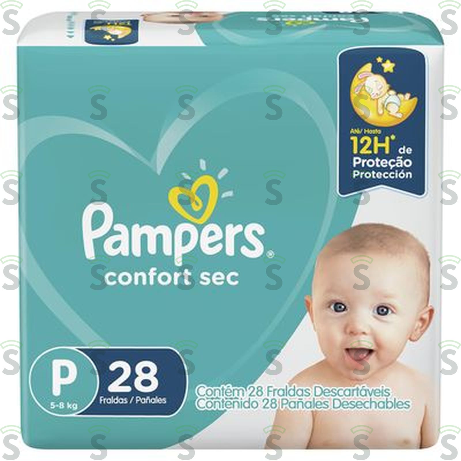 Pampers-fralda confort sec p c28