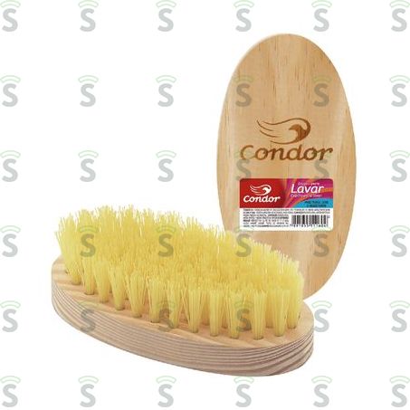  Escova Para Roupas Condor Oval Madeira Embalagem 1un