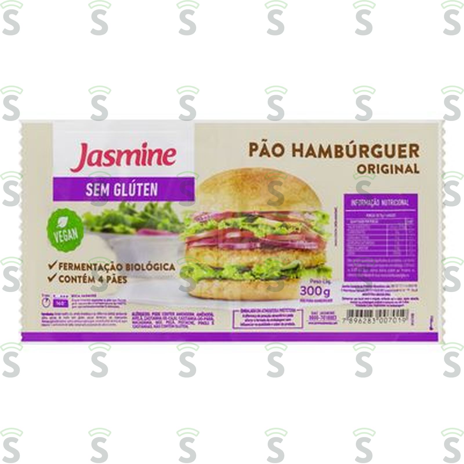 Pão Para Hambúrguer Jasmine Original Sem Glúten Embalagem 300G