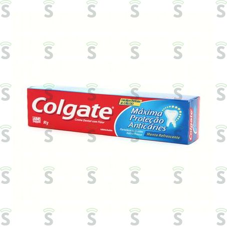  Creme Dental Colgate Menta Refrescante Máxima Proteção Anticáries Caixa 90gr