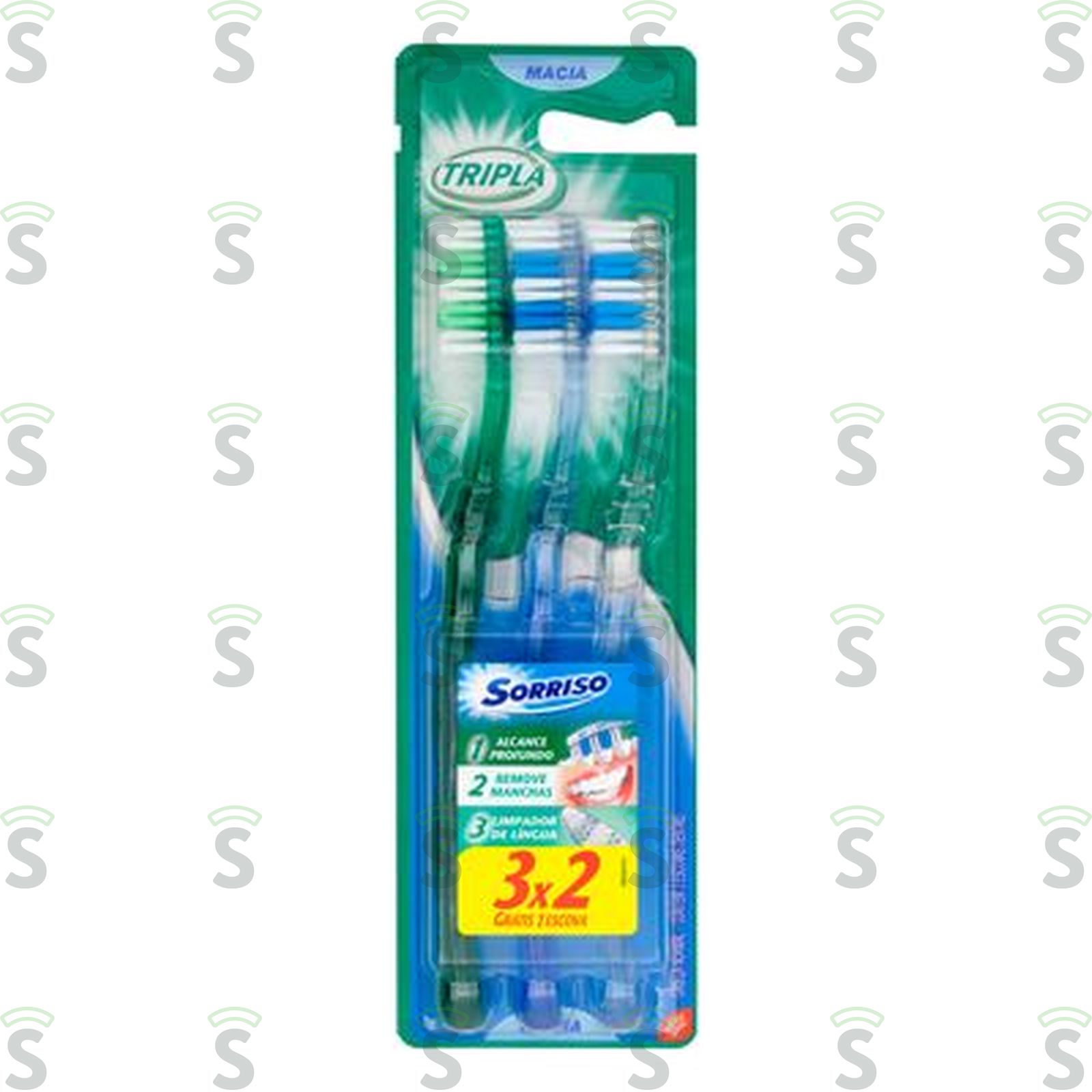 Escova Dental Sorriso Tripla 1 3 Oferta 3UN