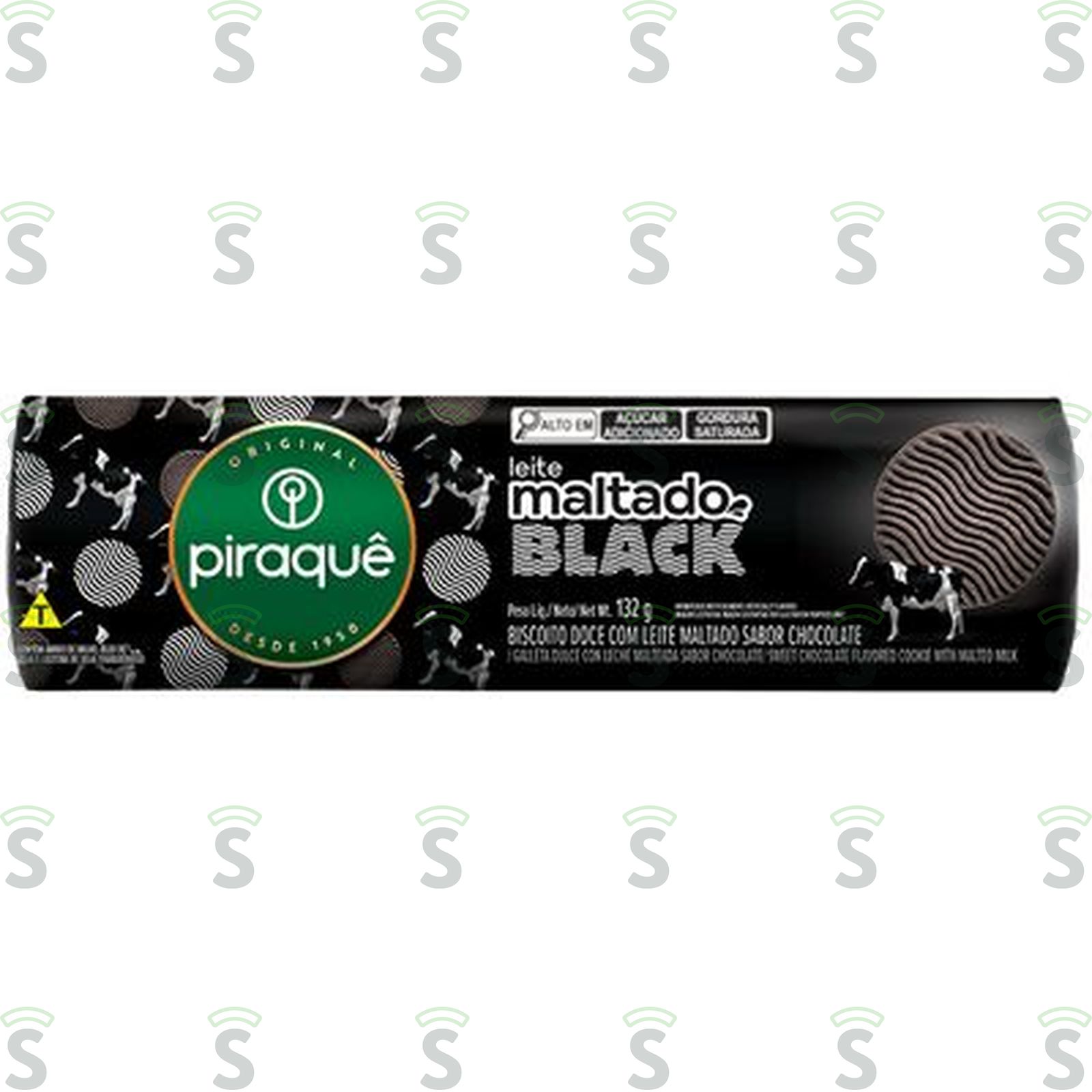 Piraque-biscoito 132g black maltado