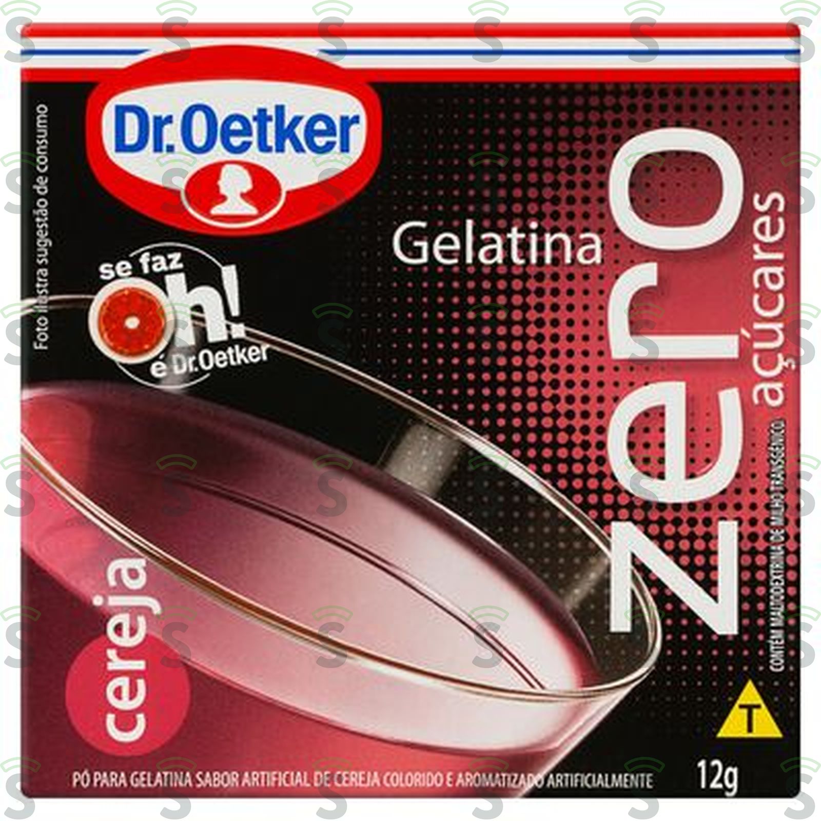 Gelatina oetker zero cereja 12g
