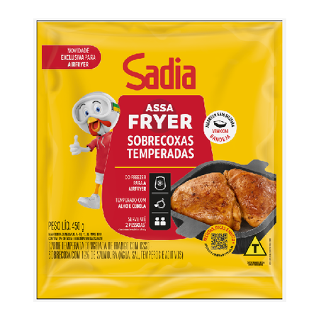 Sobrecoxa De Frango Temperada Sadia Fryer 450g