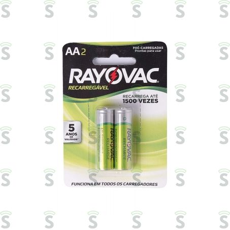  Rayovac-pilha Recaregavel Aa2 C/2