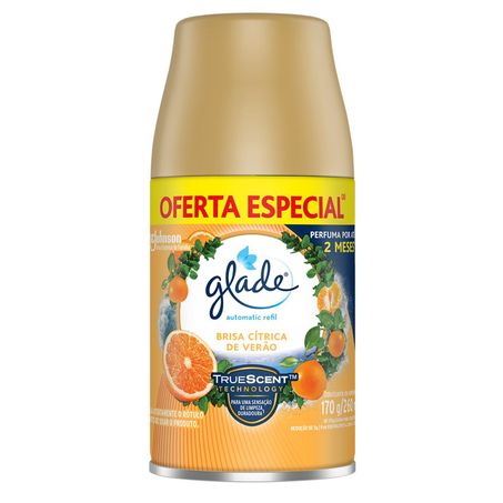 Purificador Automático Glade 260ml - Automático - Brisa Cítrica de Verão - Oferta Especial