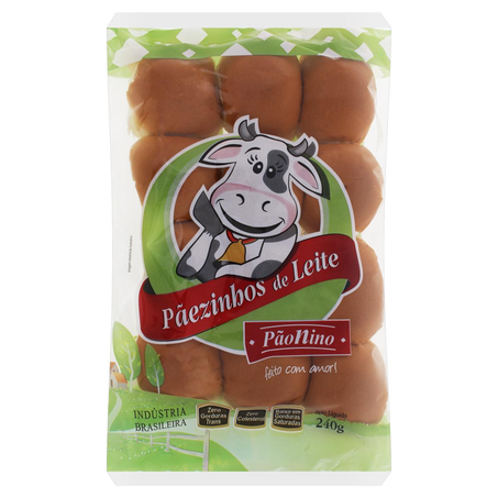 Pão Nino 240g - Leite - Hambúrguer