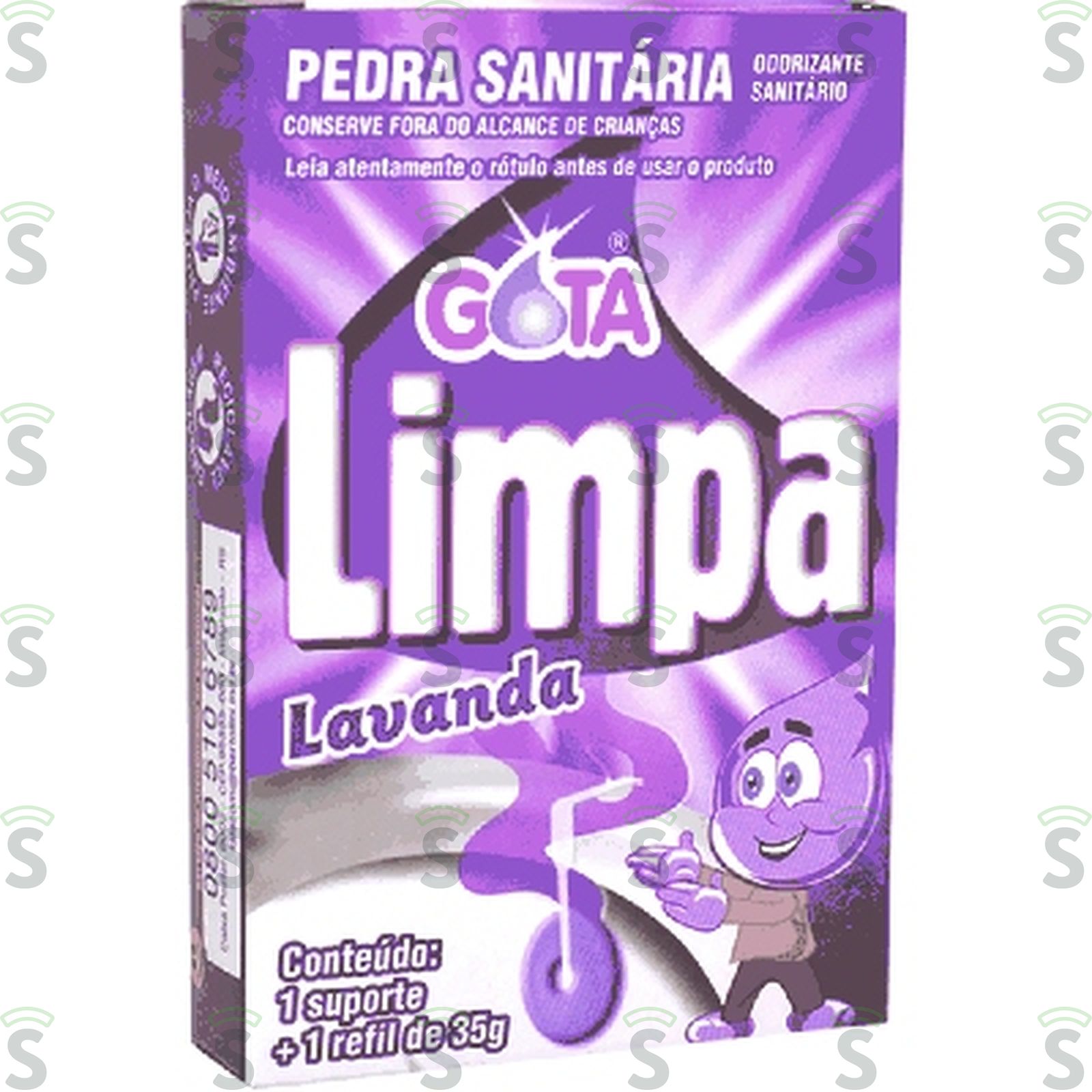 Pedra Sanitária Gota Limpa Lavanda 35G