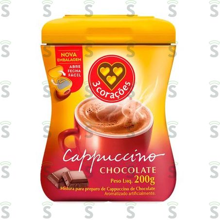  Cappuccino 3 Corações Chocolate 200g
