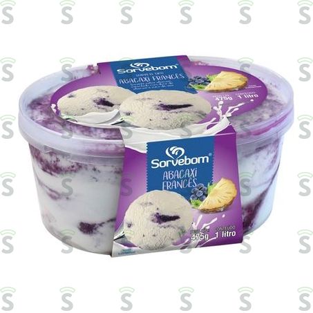  Sorvebom-sorvete 1lt Abacaxi Frances