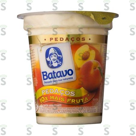  Iogurte Batavo Pedaços de Fruta Pêssego Embalagem 100g