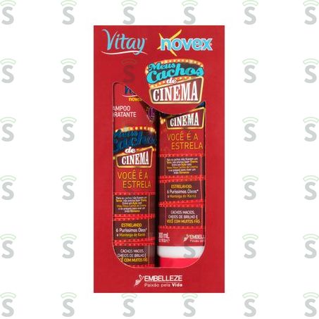  Kit Novex Meus Cachos de Cinema Shampoo 300ml e Condicionador 300ml