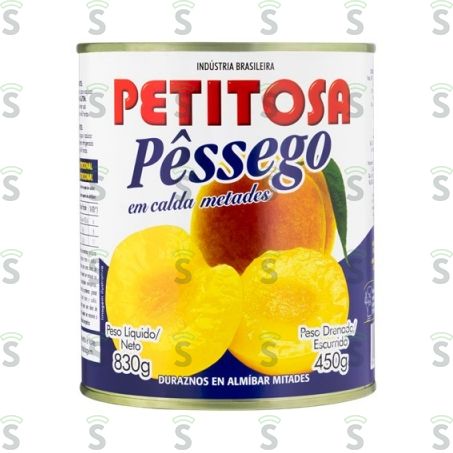  Pêssego Em Calda Petitosa Metades Embalagem 830g