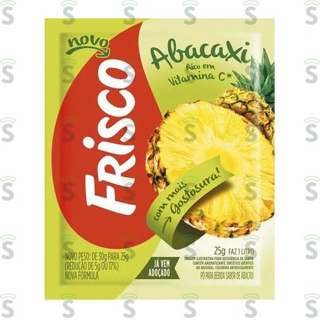  Refresco Em Pó Frisco Abacaxi Sachê 25g