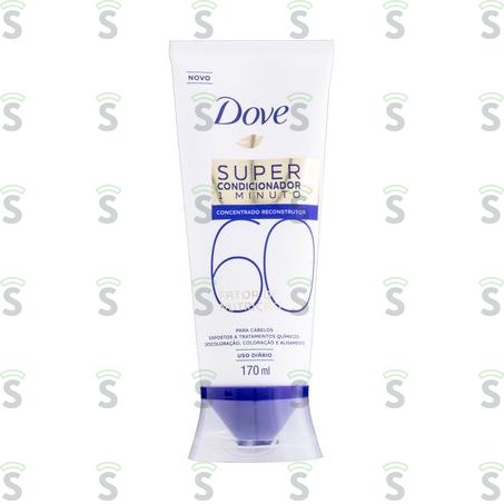  Super Condicionador Dove Fator de Nutrição 60 - 1 Minuto Reconstrutor Squeeze 170ml