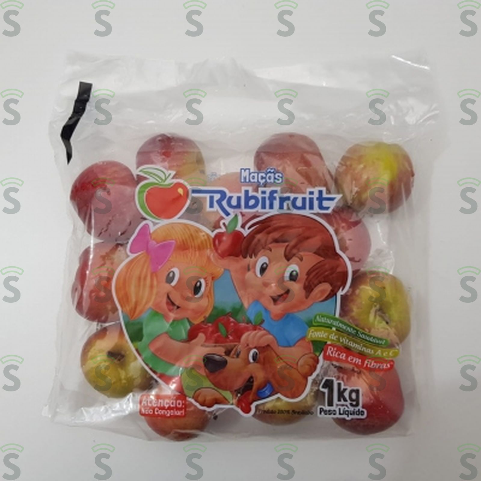 Maça Nacional Rubi Fruti Turma Da Mônica Embalagem 1KG