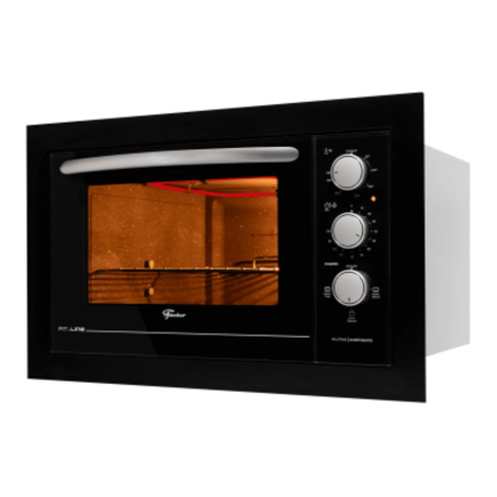 Forno Elétrico de Embutir Fischer 127V - Preto - Capacidade de 48 Litros - Assa, Doura, Tosta, Gratina e Aquece - Ref. 34493-95481