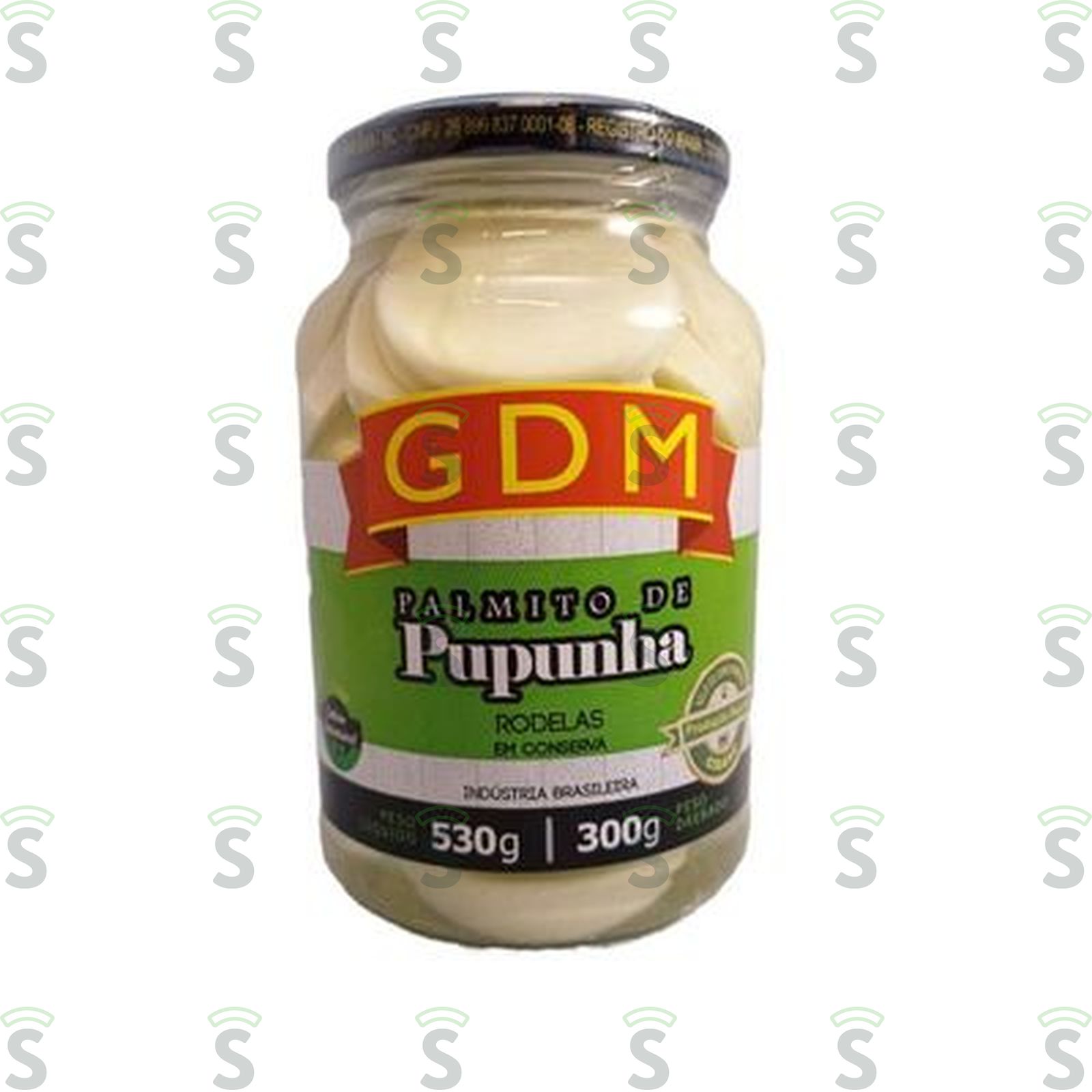 Palmito de Pupunha Gdm Rodelas em Conserva Pote de Vidro 300gr