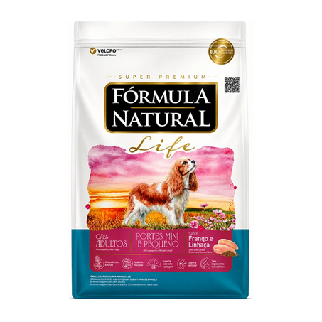 Ração Fórmula Natural Life Super Premium Cães Adultos Mini e Pequeno 1kg