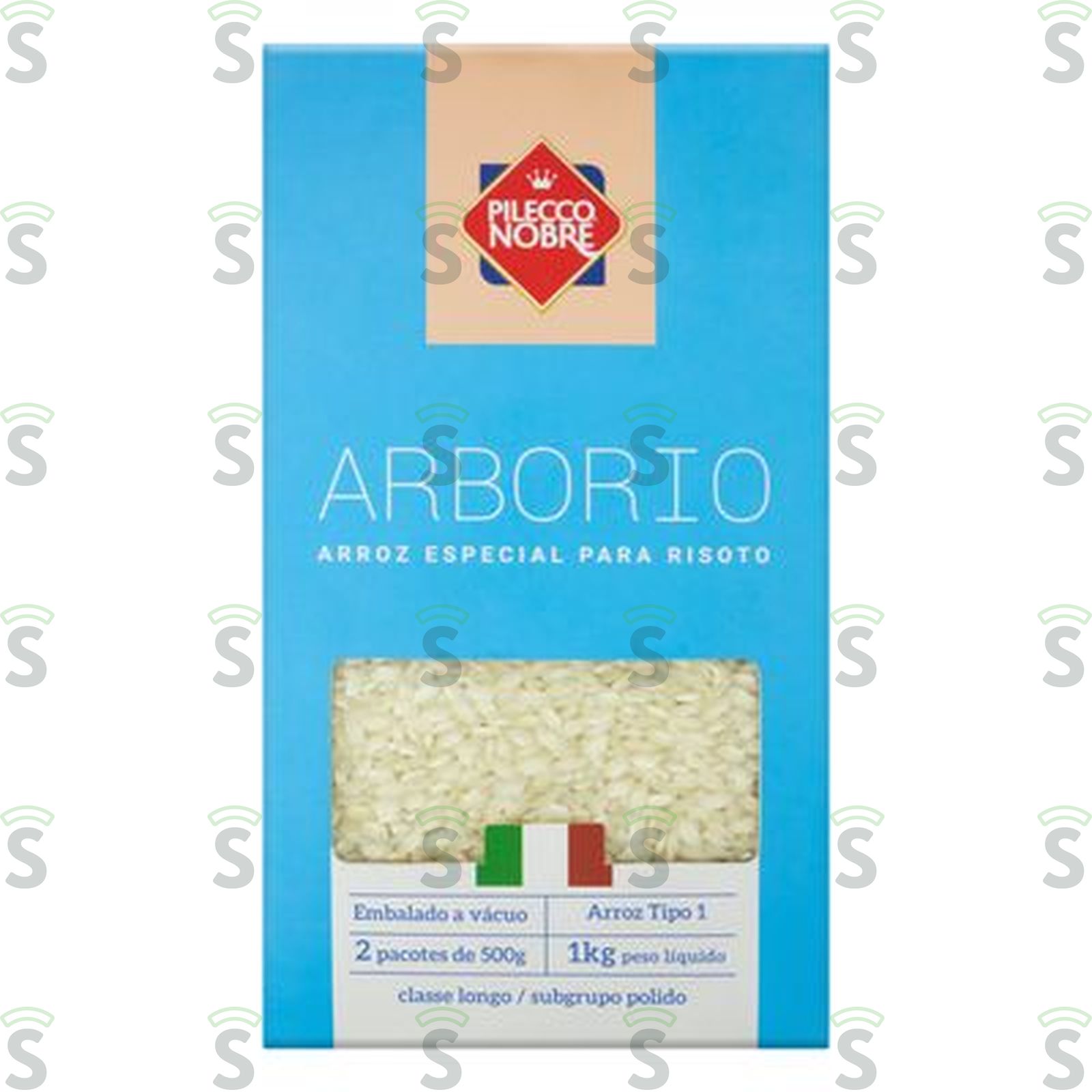 Arroz Arbório Tipo 1 Pilecco Nobre Caixa 2 Unidades 1KG