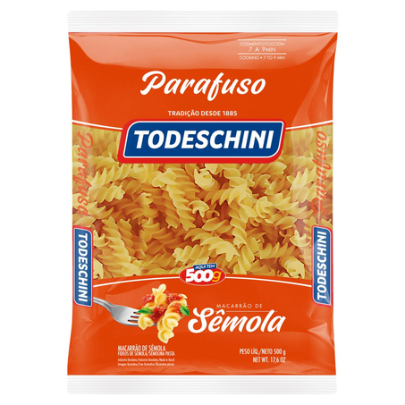 Massa de Sêmola Todeschini 500g - Parafuso