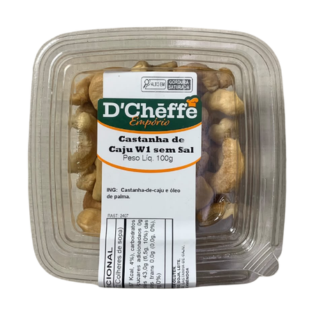 Castanha de caju w1 sem sal d´cheffe 100g