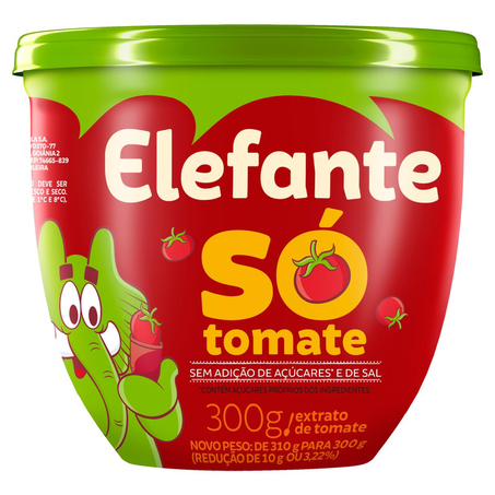 Extrato de Tomate Elefante 300g - Só Tomate