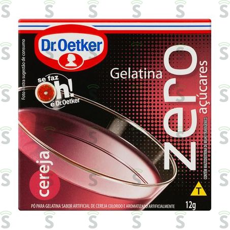  Gelatina Oetker Zero Cereja 12g