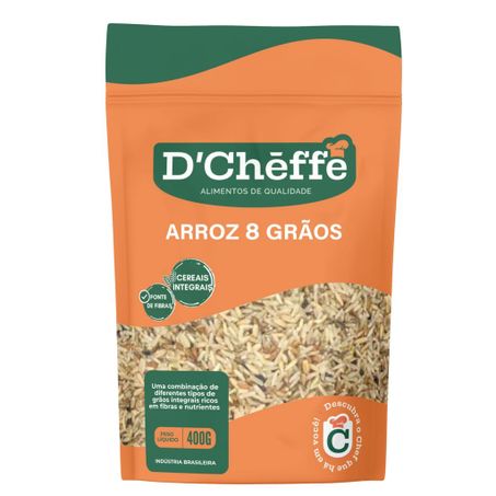 Arroz d´cheffe 8 grãos pacote 400g