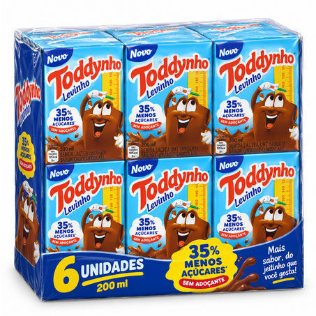 Bebida lactea toddynho pcc/06x200ml levinho