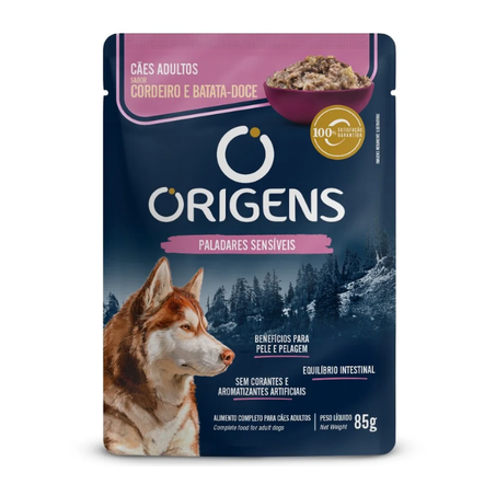 Sachê Origens para Cães Adultos Cordeiro 85g