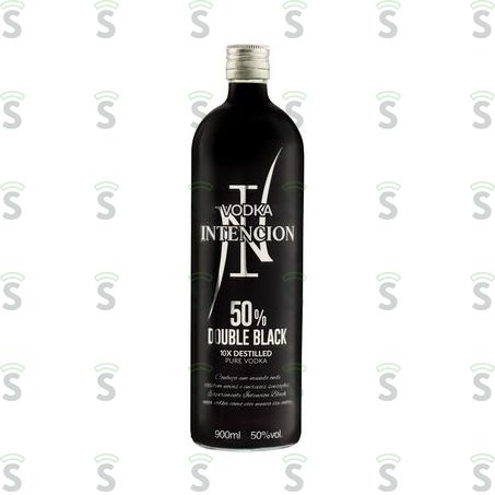  Vodka 10x Destilada Intencion Double Black Garrafa 900ml