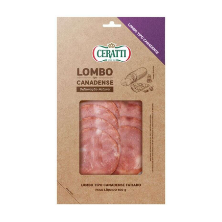 Lombo Canadense Defumado em Fatias Ceratti 100G