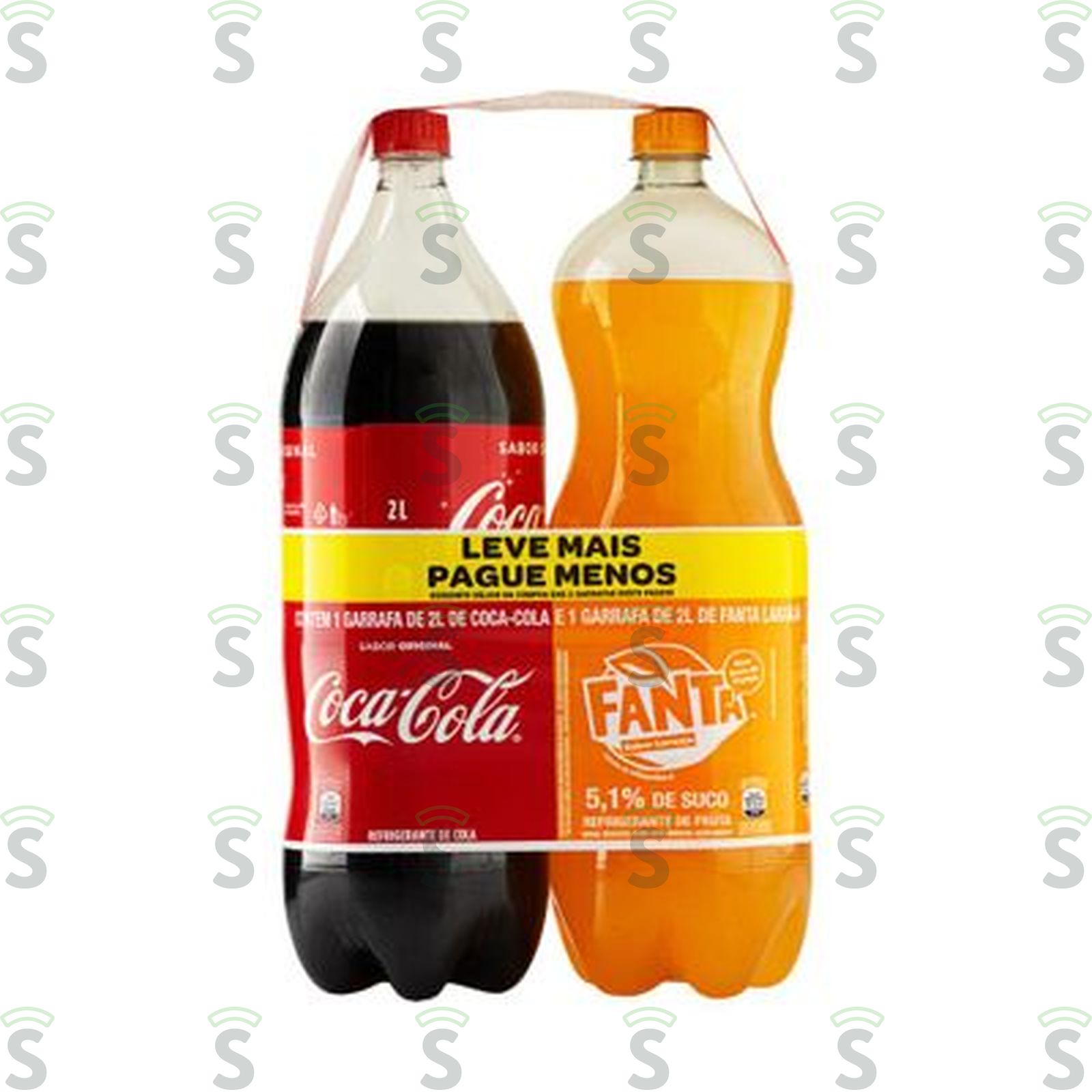 Refrigerante Coca Cola 2 Litros + Fanta Laranja 2 Litros 2UN