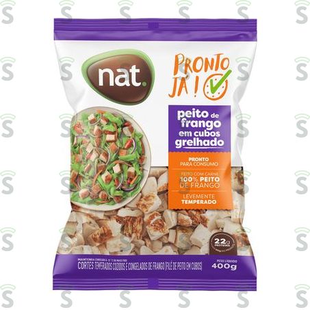  Peito Frango Nat Grelhado Cubos 400g