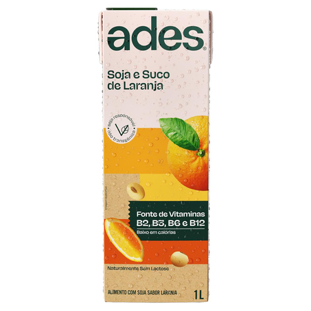 Bebida de Soja Ades 1 Litro - Laranja - TP