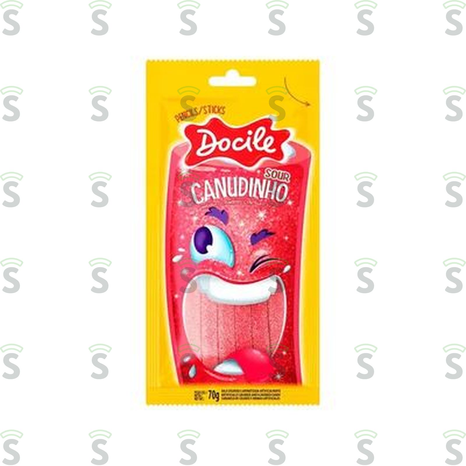 Bala Docile Canudinho Morango Cítrico 70G