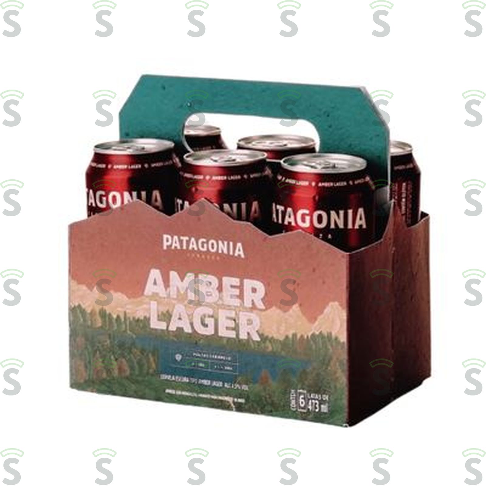 Cerveja Patagonia Amber Lager Lata 473ml - Pacote com 6un - 2.8lt